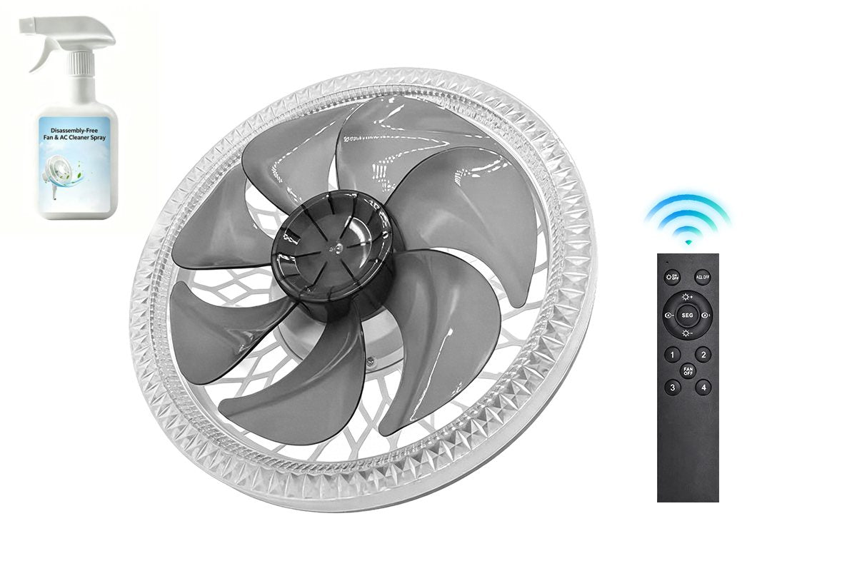 2-in-1 Remote-Controlled Ceiling Fan with LED Light โ Energy-Efficient, Quiet Motor & Perfect for Home Comfort ๐