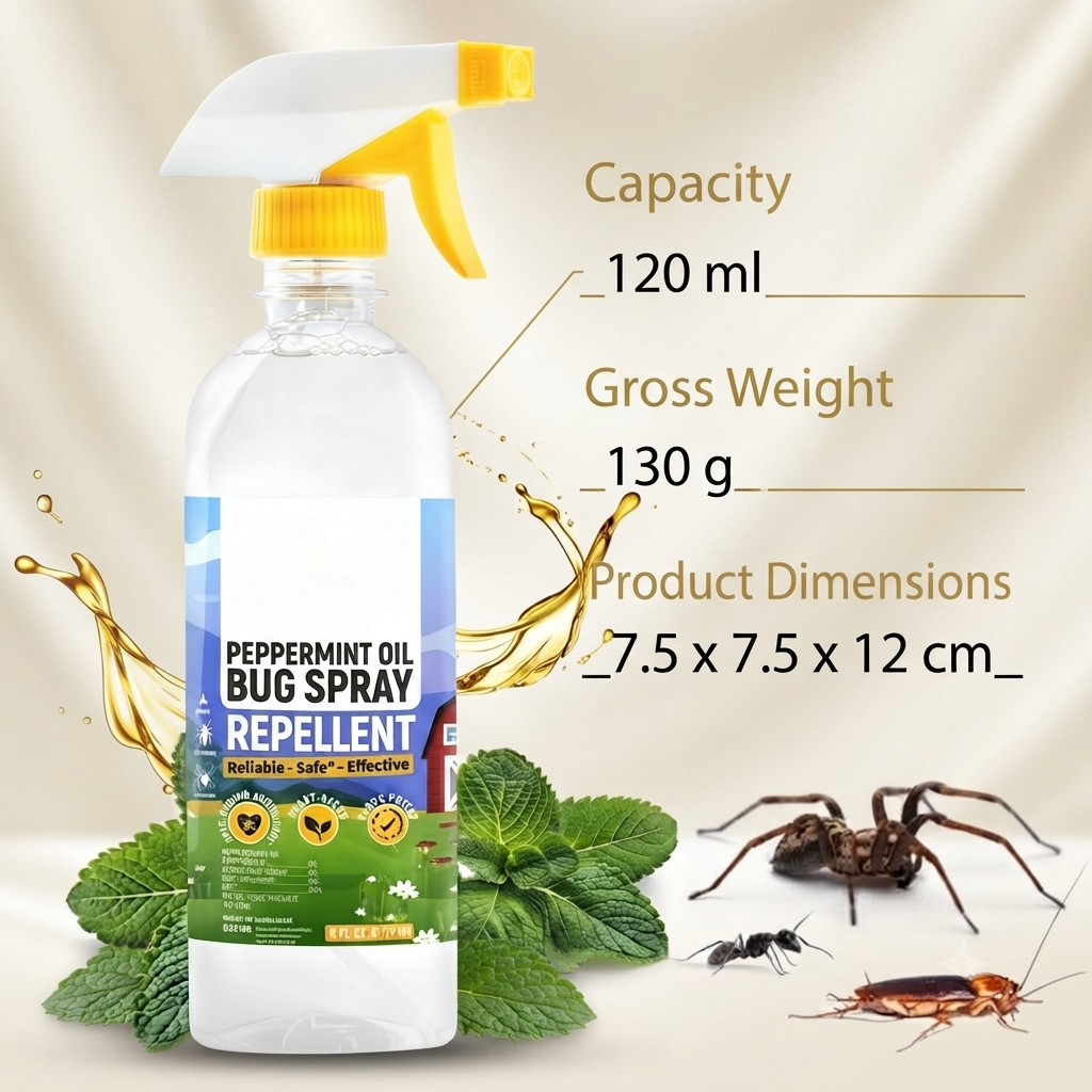 šPeppermint Oil Bug Spray ā Indoor & Outdoor Pest Control for Ants, Spiders & Roaches
