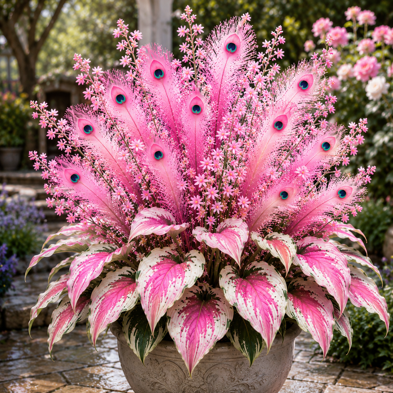 🏠🤗 Peacock Flame Hosta™ – Effortless Beauty For Shady Spaces💥