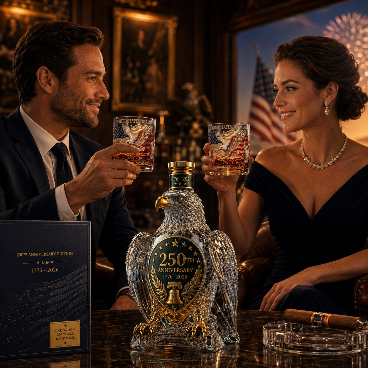 🦅Patriotic 250th Anniversary Collectible Bottle