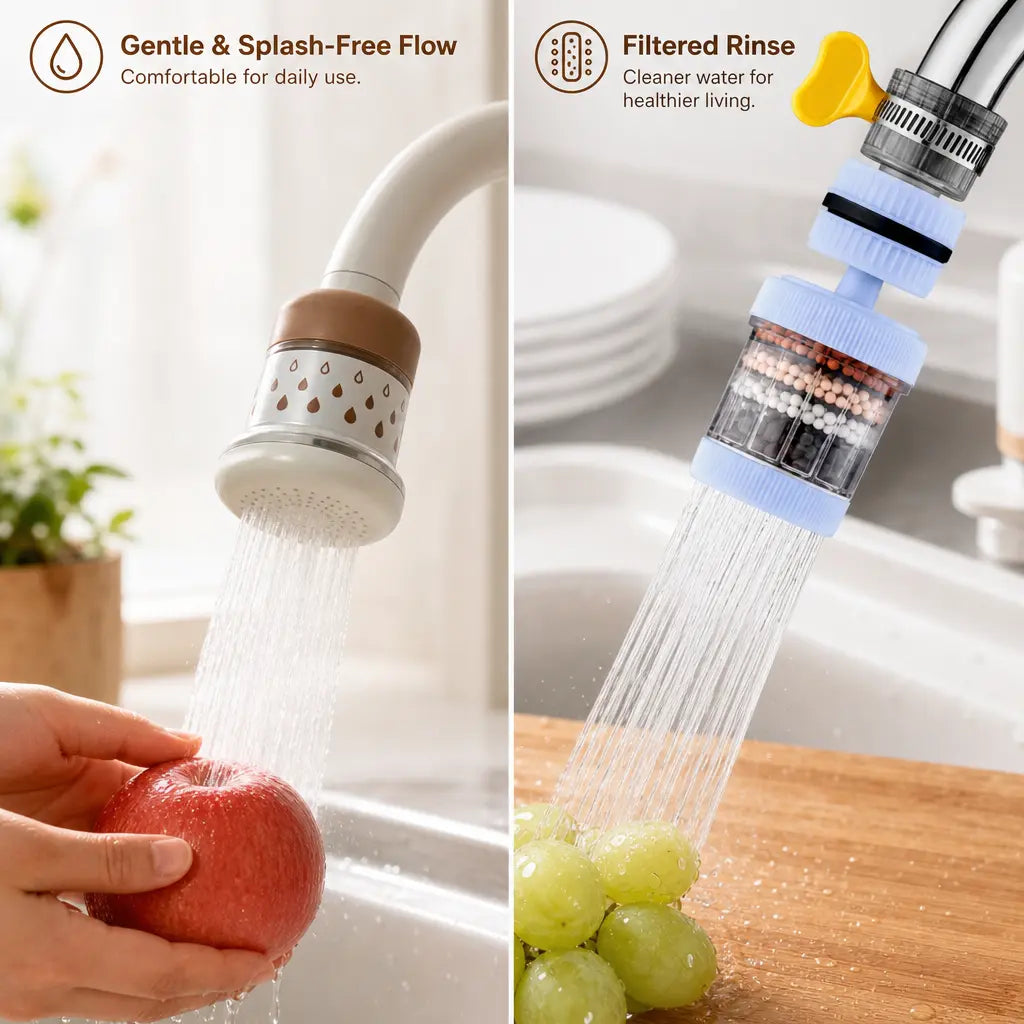 360° Rotating 6-Layer Faucet Filter