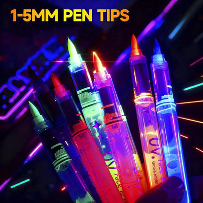 🥳UV Glow Face and Body Paint Markers Set💞🎁