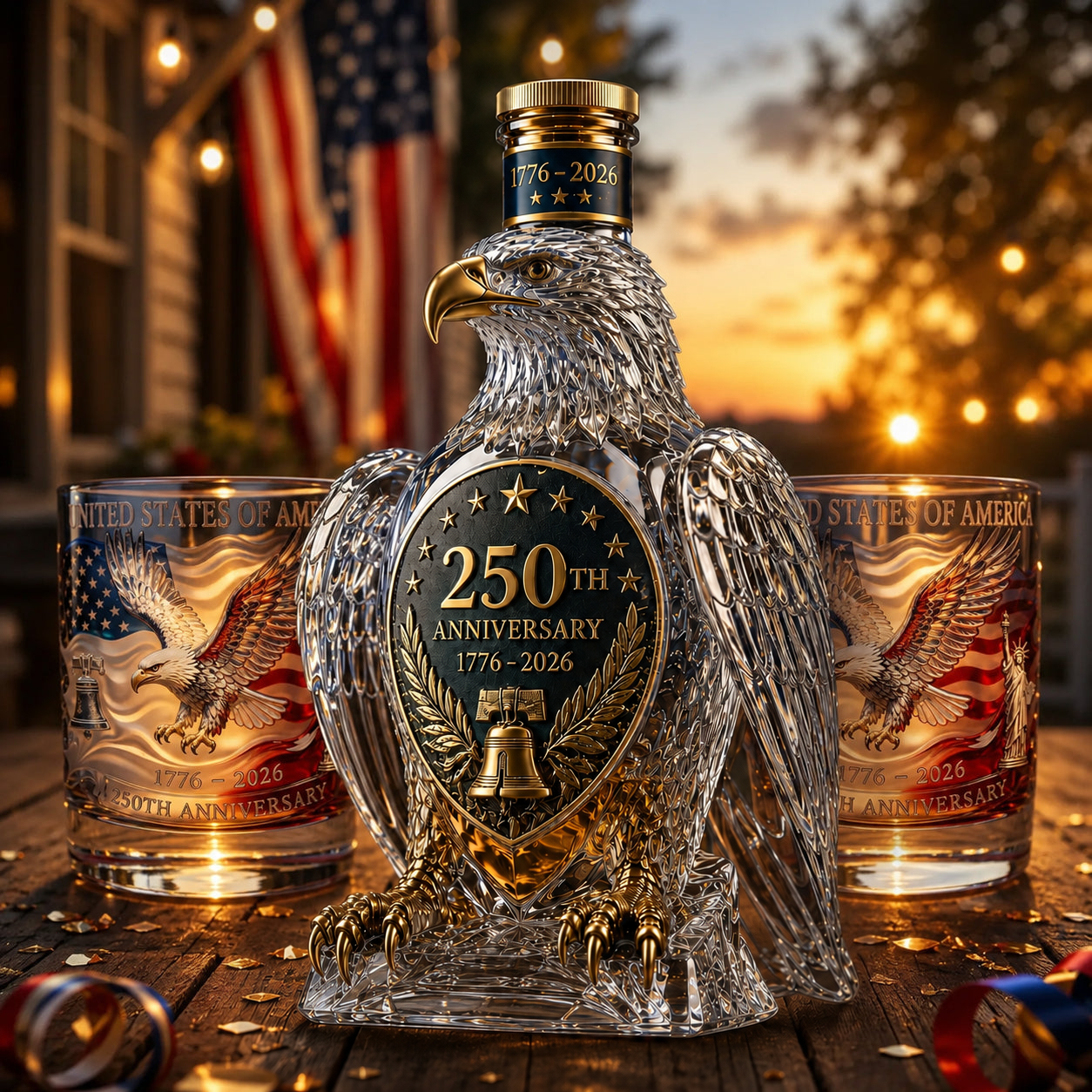 🦅Patriotic 250th Anniversary Collectible Bottle