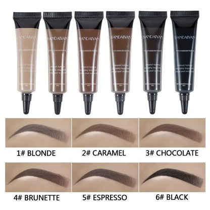 Eyebrow Dye Tint Waterproof Pour Eyebrow Gel Mascara Cream with Brush Kit 10ml