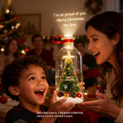 🎄🎙️Forever Voice Recordable Christmas Tree Bottle – Personalized Message Ornament That Saves Voices Forever
