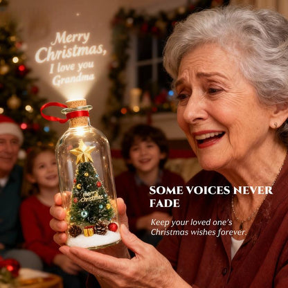 🎄🎙️Forever Voice Recordable Christmas Tree Bottle – Personalized Message Ornament That Saves Voices Forever