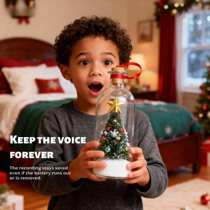 🎄🎙️Forever Voice Recordable Christmas Tree Bottle – Personalized Message Ornament That Saves Voices Forever