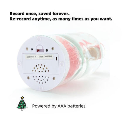🎄🎙️Forever Voice Recordable Christmas Tree Bottle – Personalized Message Ornament That Saves Voices Forever
