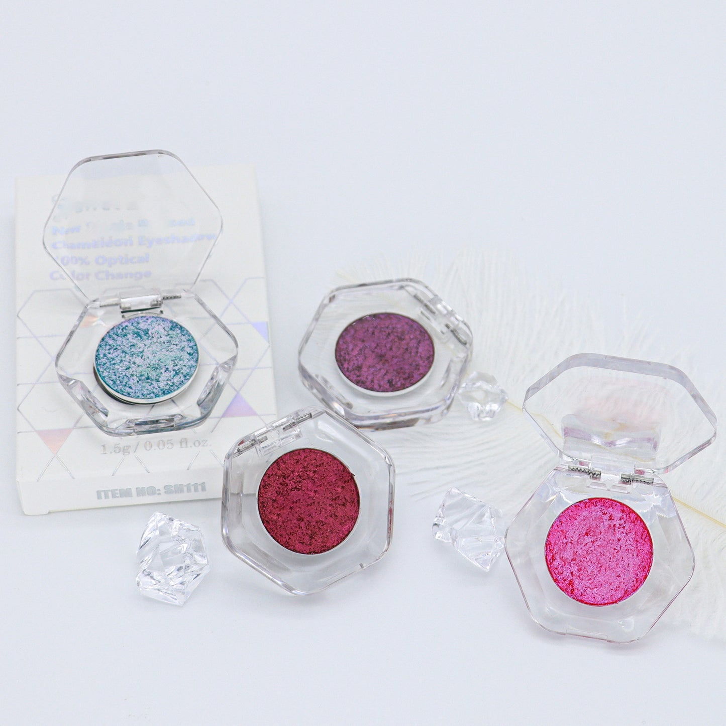 ✨ Talc-Free Duochrome Holographic Shimmer Eyeshadow, Color-Shifting Metallic Glitter