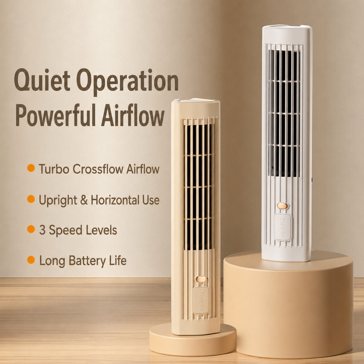 New Desktop USB Charging Small Fan Bladeless Tower Fan
