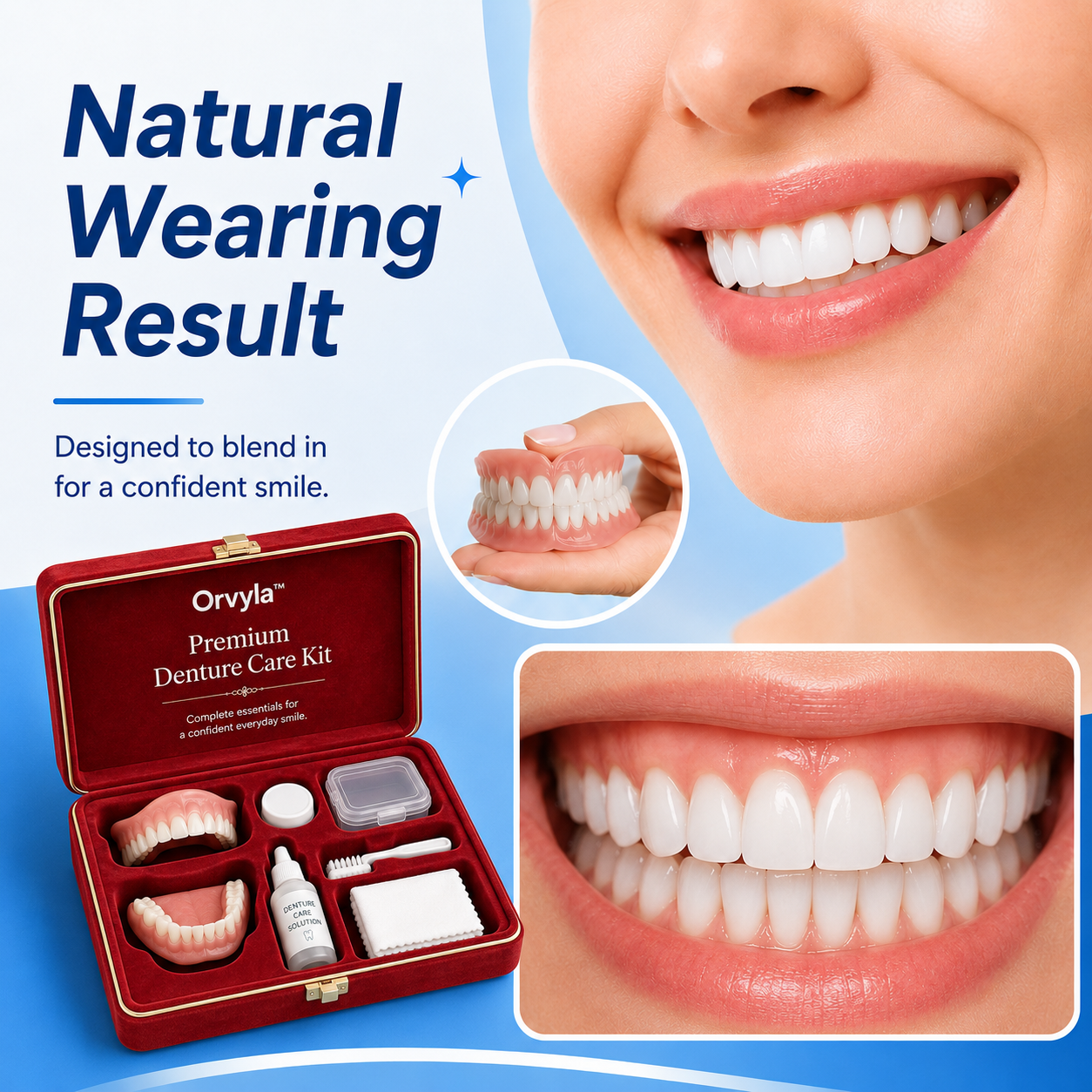 🦷 Medical Full Denture with Strong Suctiond Custom-Fit Full Functional Dentures
