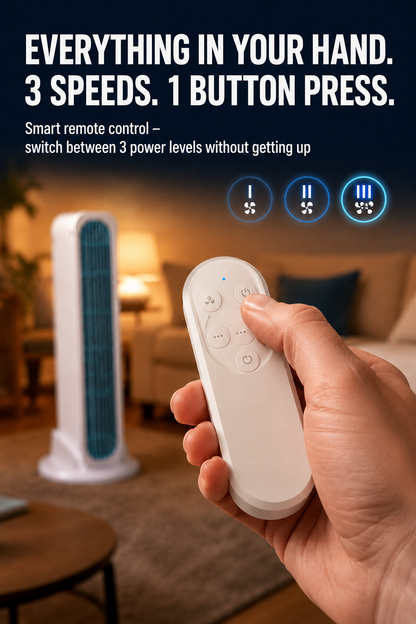 【90S Cool Down the Whole Room】Tower Fan Standing and Lying Down Air Conditioner
