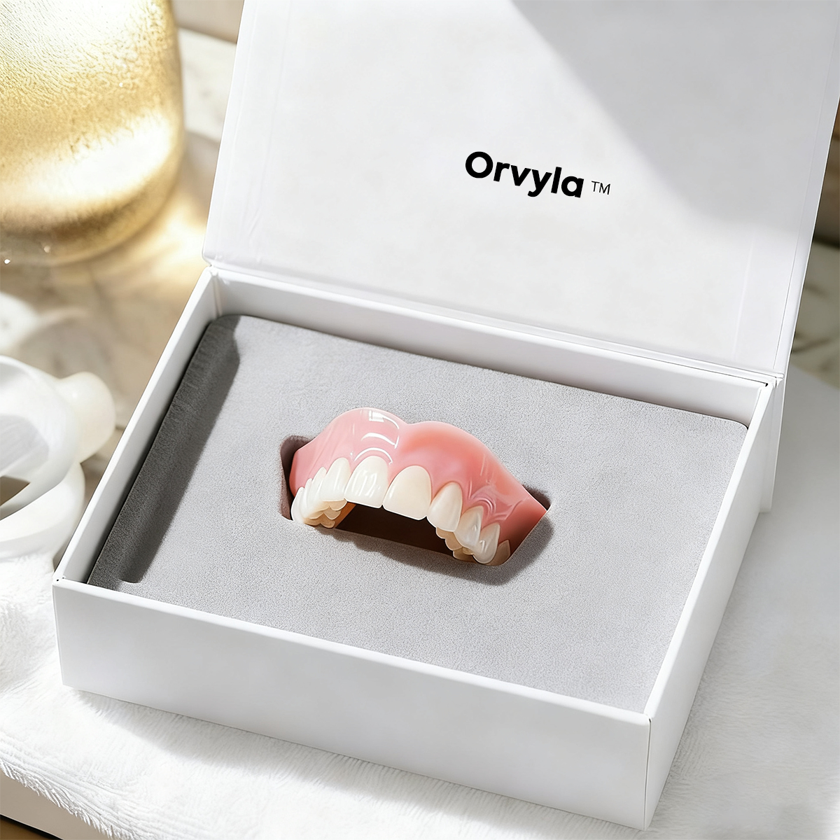DENTURES-Boil-and-Bite Functional Denture, Self-fit at Home, Fully Adjustable for Narrow or Wide Arches, Long or Short-term Solution, Eat, Drink and Smile Confidently