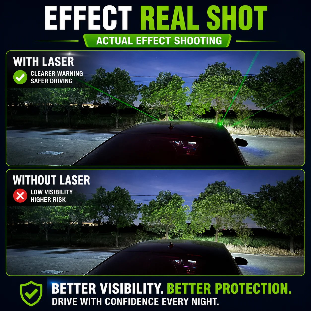 Car Laser Safety System | Vehicle Laser Collision Warning Protection
