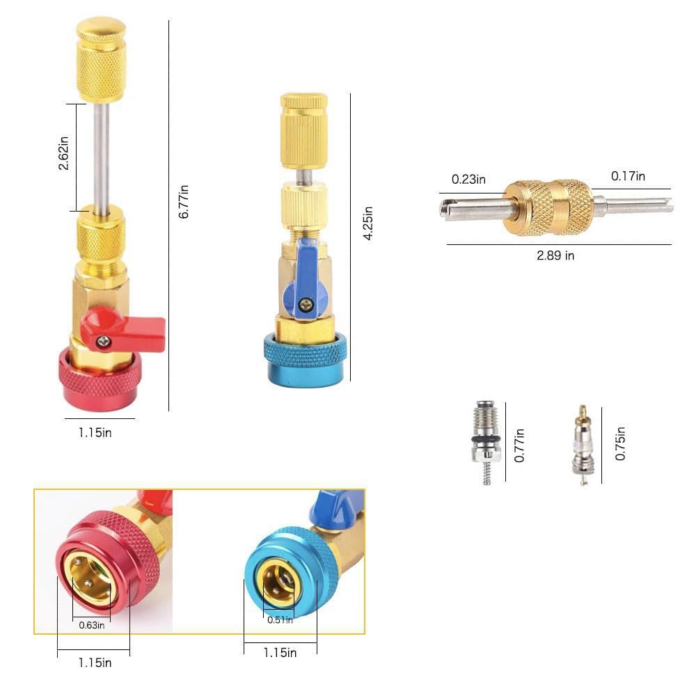 🧰AC Valve Core Removal & Installation Tool for Home and Auto Use