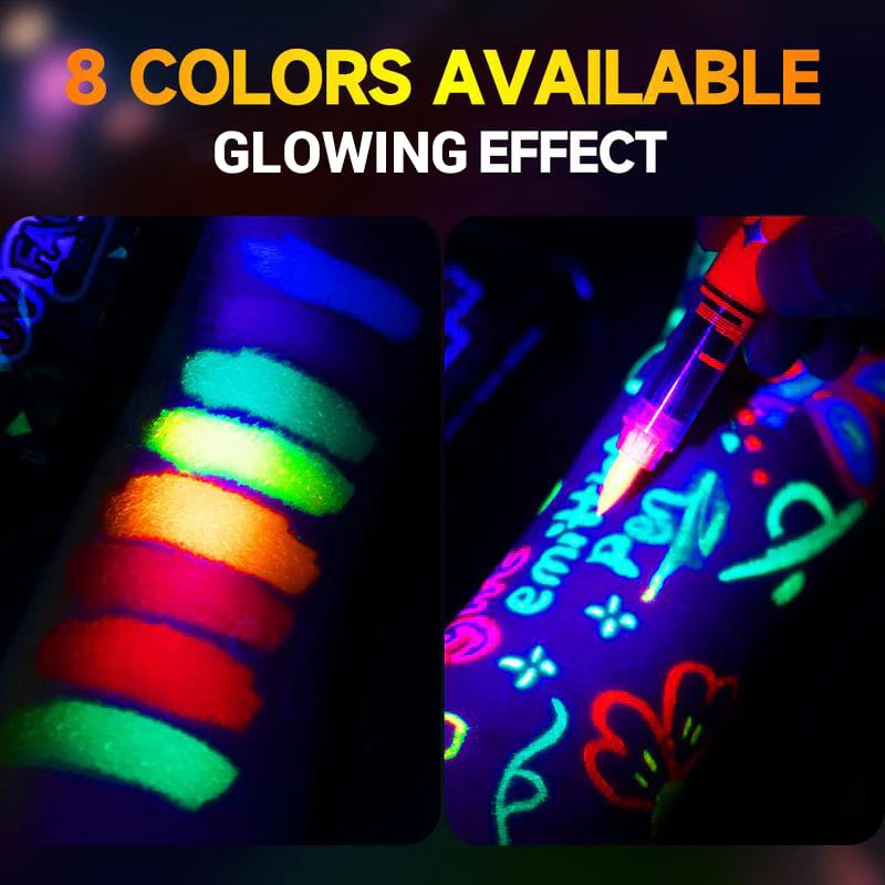 🥳UV Glow Face and Body Paint Markers Set💞🎁