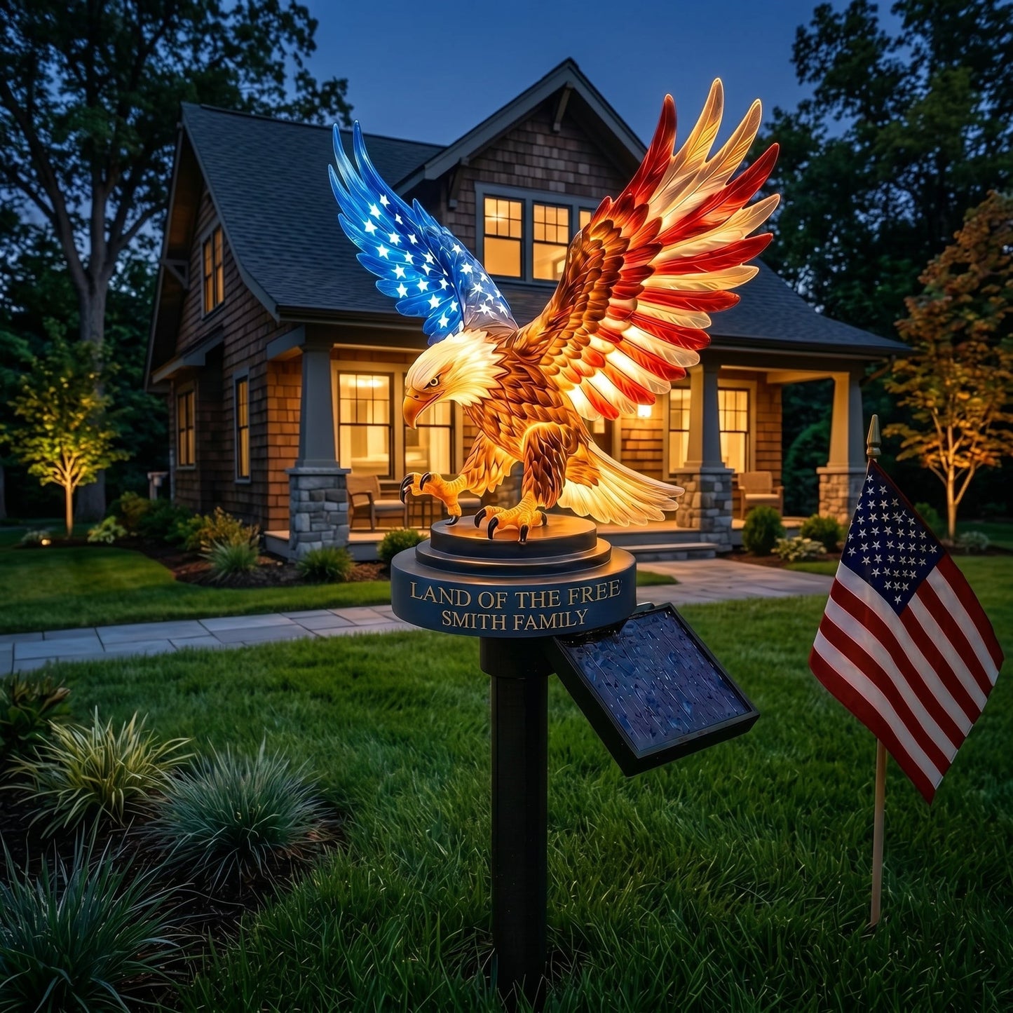 🦅Patriotic Solar Eagle Garden Stake Light