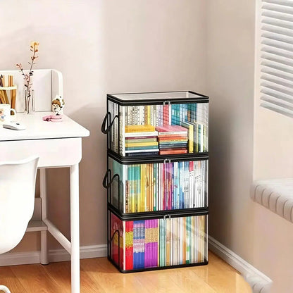 2‑Pack Heavy‑Duty Clear Plastic Storage Box with Hinged Lid