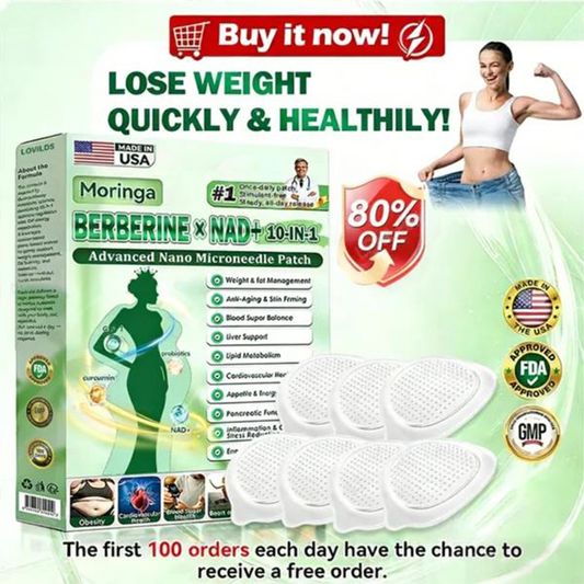 ✅Daily Wellness Support Patch – Moringa, Berberine & NAD+ Inspired Formula for Metabolism, Skin & Overall Balance🗽