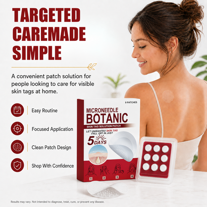 🗽✅Botanical Microdart Skin Tag Care Patches – Targeted Spot Patches for At-Home Skin Care