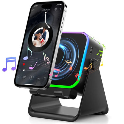 6-in-1 Wireless Bluetooth Speaker with Phone Stand & RGB Light
