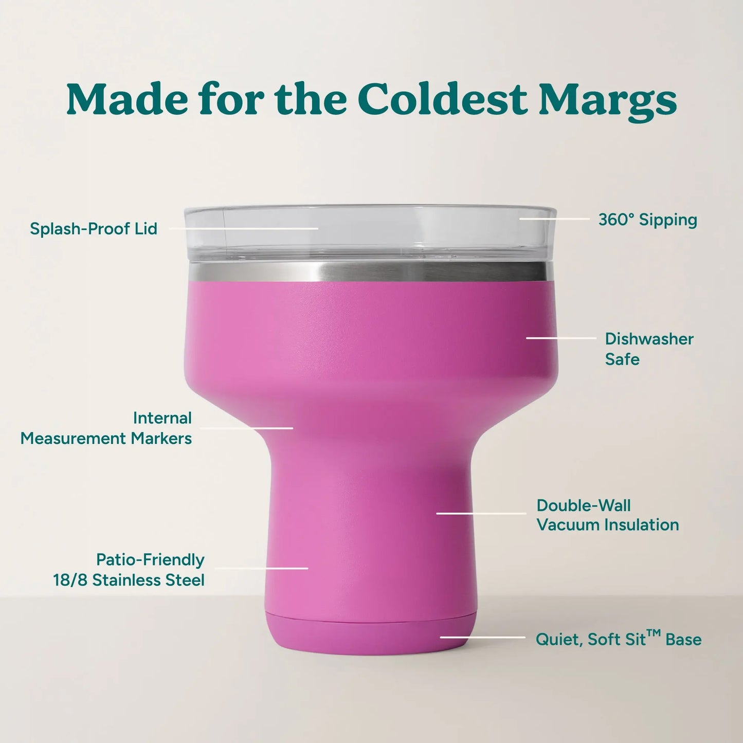 🍸16oz Insulated Margarita Cocktail Tumbler