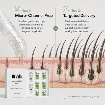 Hair Growth Support System – Scalp Care Kit for Thicker, Fuller-Looking Hair