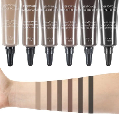 Eyebrow Dye Tint Waterproof Pour Eyebrow Gel Mascara Cream with Brush Kit 10ml