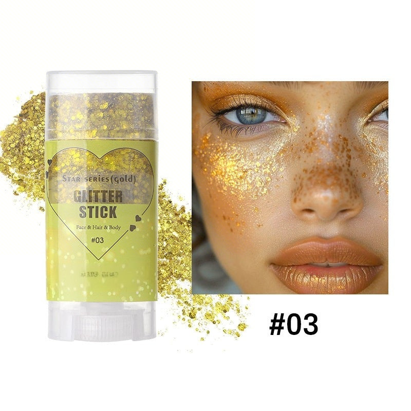 Glitter Body Paint Stick, Long Lasting Shimmering Body Glitter, Body Makeup for Women & Girls, Cosmetic Product for Party