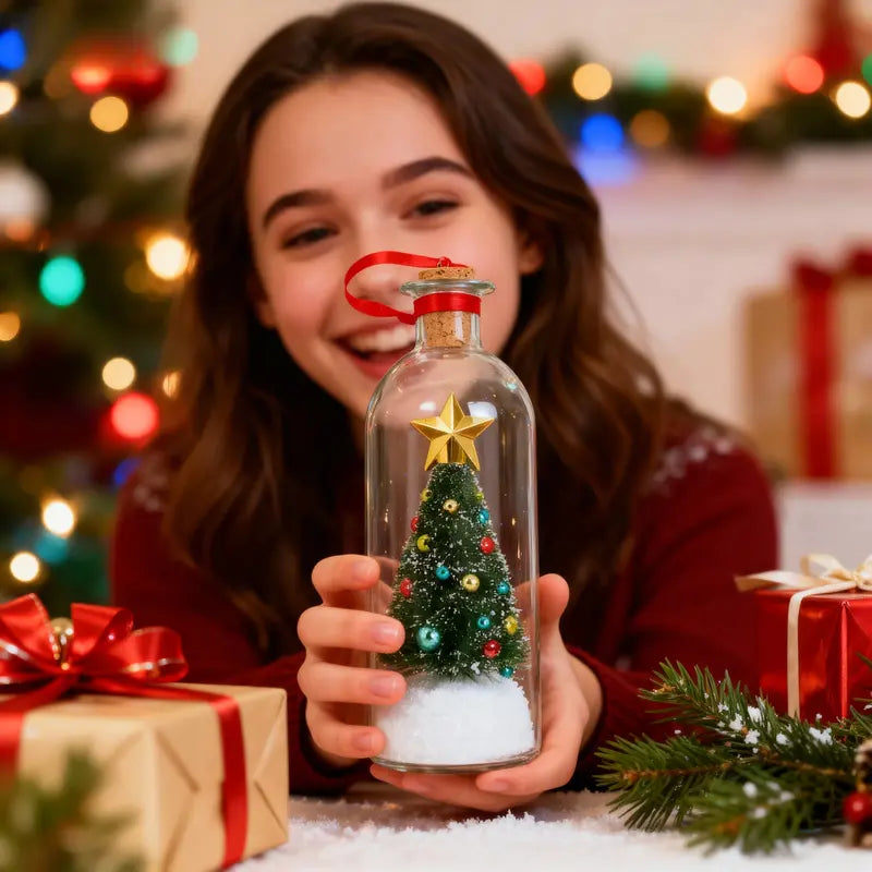 🎄🎙️Forever Voice Recordable Christmas Tree Bottle – Personalized Message Ornament That Saves Voices Forever