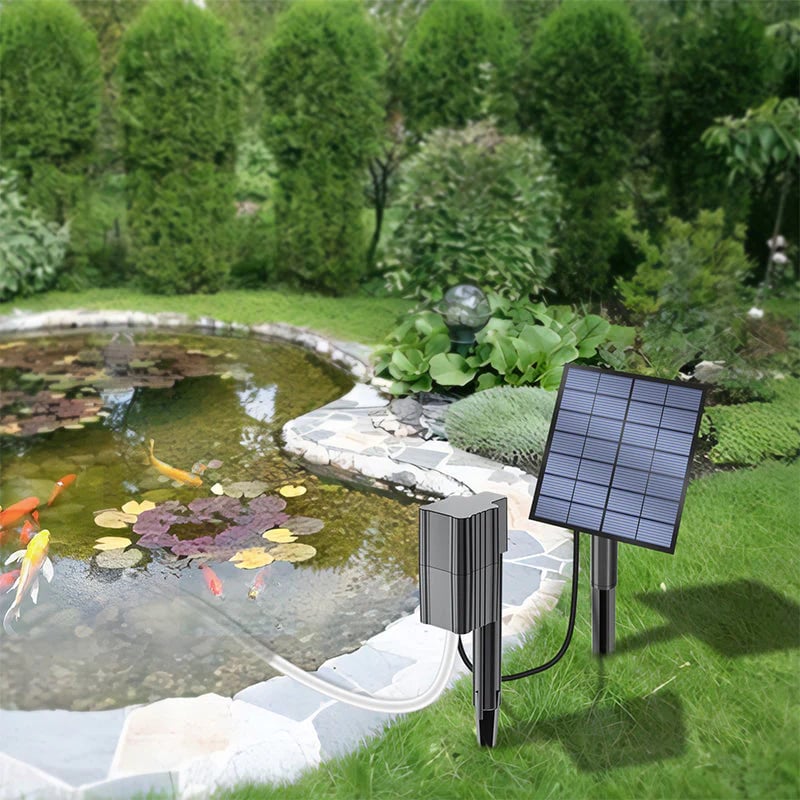 ☀️Solar Pond Aerator with Air Pump💨