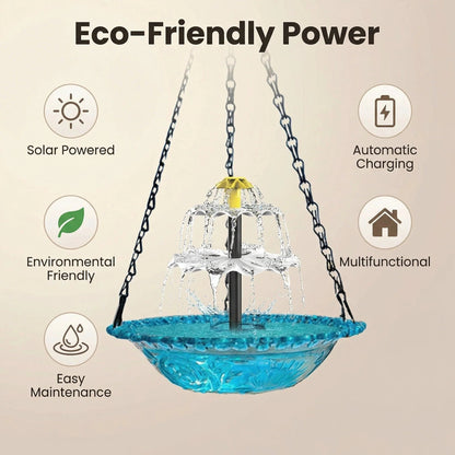 🔥🔥Solar Cascade Hanging Bird Bath Fountain🎁