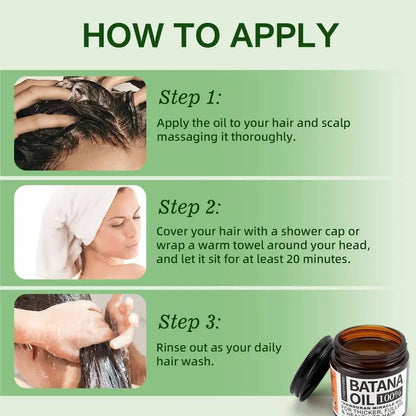 Unrefined Batana Hair Oil – Nourishing Scalp & Hair Care for Dry, Frizzy & Damaged-Looking Hair