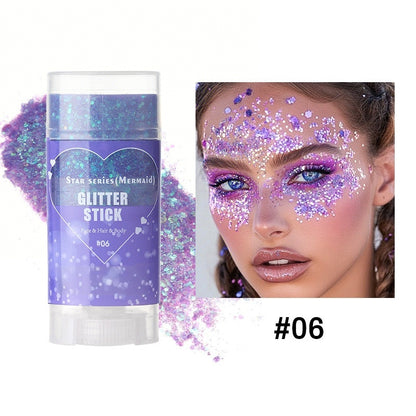 Glitter Body Paint Stick, Long Lasting Shimmering Body Glitter, Body Makeup for Women & Girls, Cosmetic Product for Party