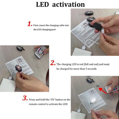🔥🔥Wireless RGB Car LED Strobe Lights – Colorful Interior Atmosphere Lighting