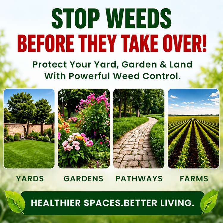 Outdoor Weed Control Powder for Patios, Driveways & Garden Paths