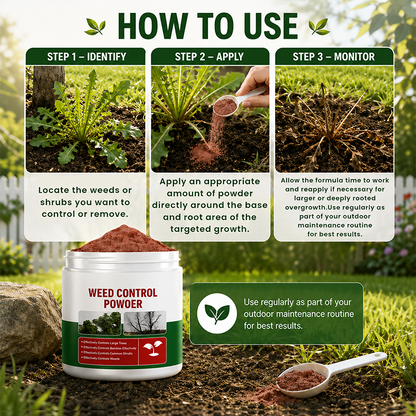 Outdoor Weed Control Powder for Patios, Driveways & Garden Paths