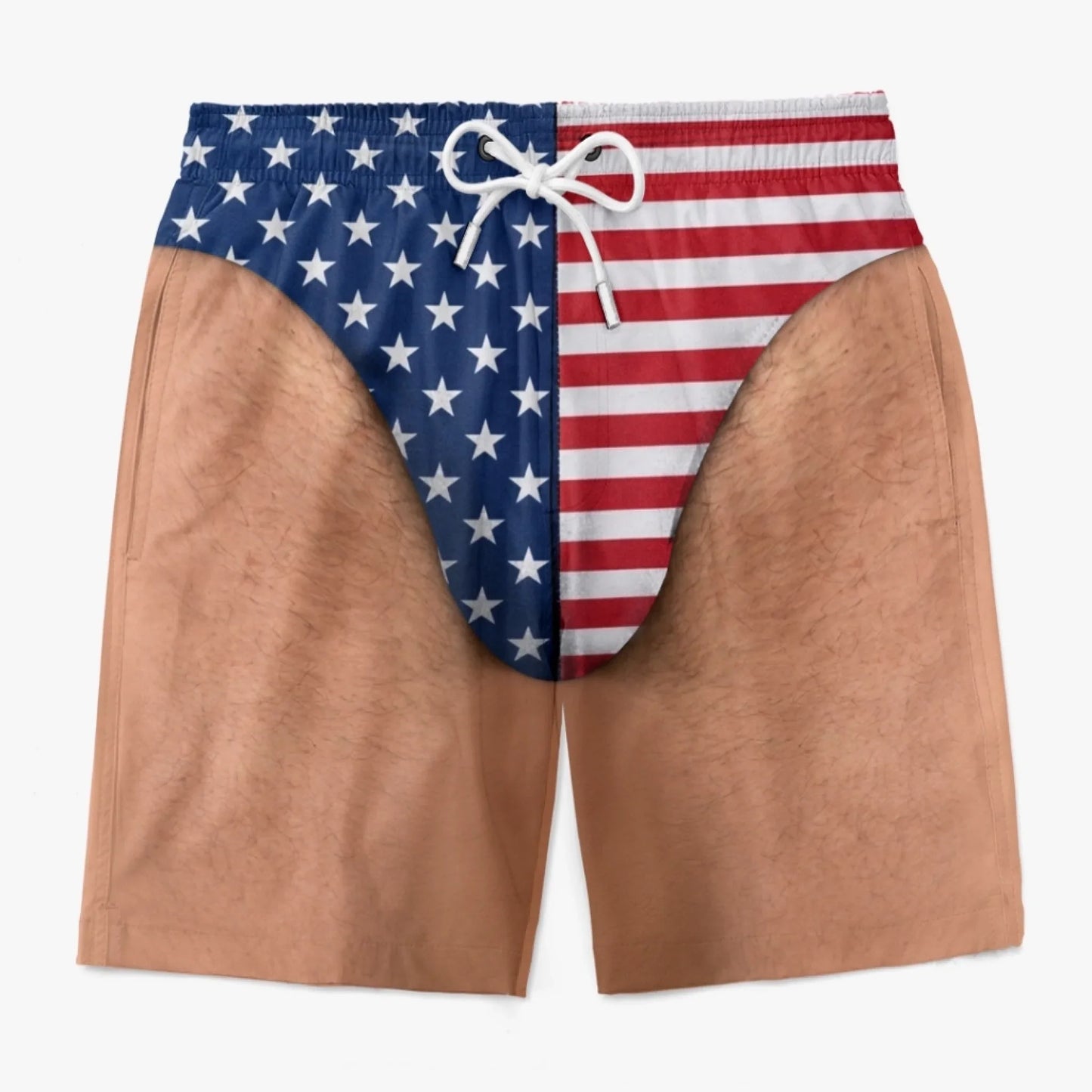Custom Patriotic Men’s Swim Trunks – Personalized 4th of July USA Swim Shorts for Summer Vacation Gifts