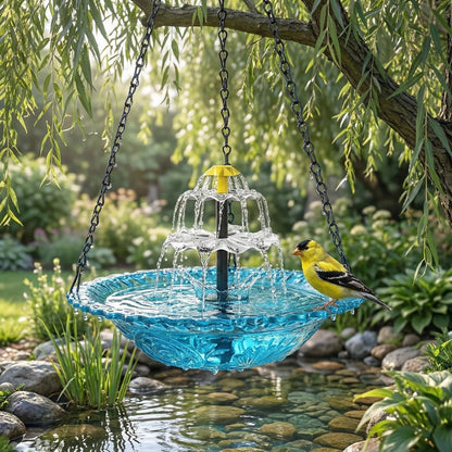 🔥🔥Solar Cascade Hanging Bird Bath Fountain🎁
