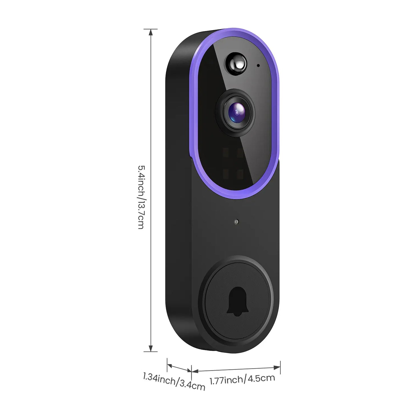 Wireless Video Doorbell Camera with AI Human Detection