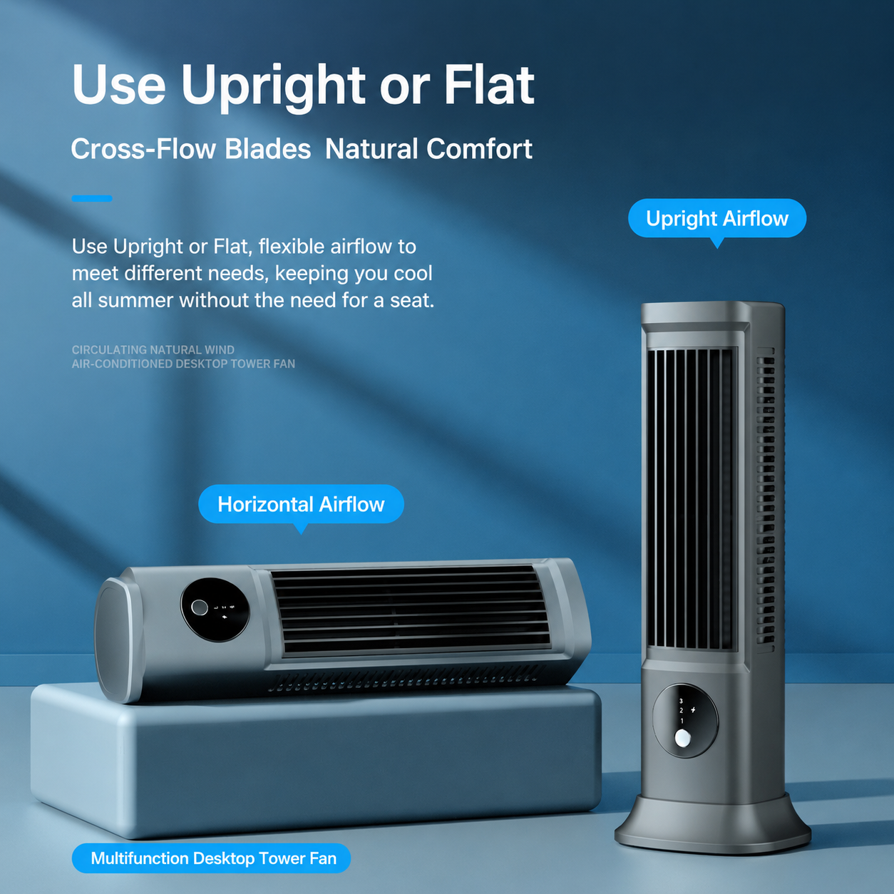 New Desktop USB Charging Small Fan Bladeless Tower Fan