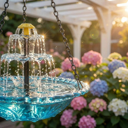 🔥🔥Solar Cascade Hanging Bird Bath Fountain🎁