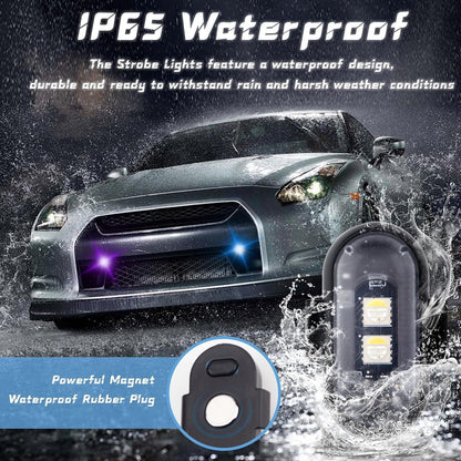 🔥🔥Wireless RGB Car LED Strobe Lights – Colorful Interior Atmosphere Lighting