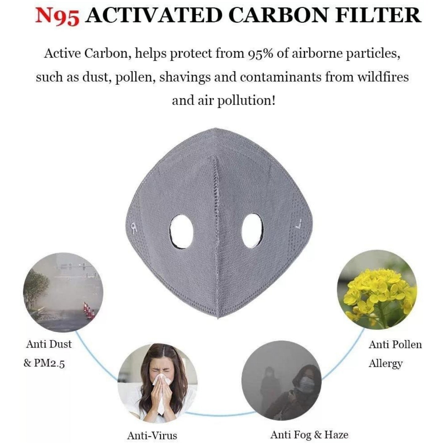 💖Reusable Carbon Filter Face Covering for Outdoor Activities