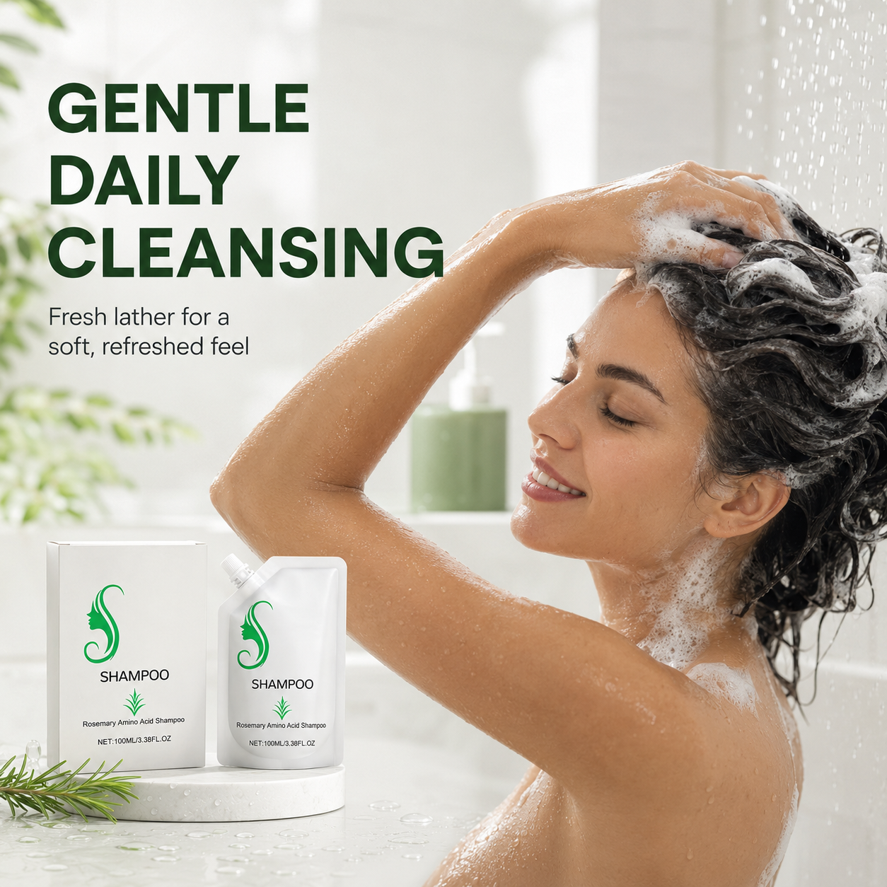 🧴✨Natural Hair Growth Shampoo Anti Hair Loss Scalp Repair Thicker Fuller Hair 🌿