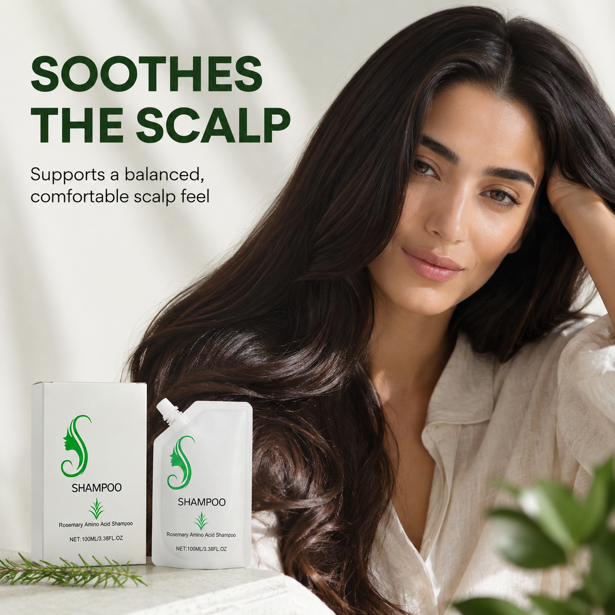 🧴✨Natural Hair Growth Shampoo Anti Hair Loss Scalp Repair Thicker Fuller Hair 🌿