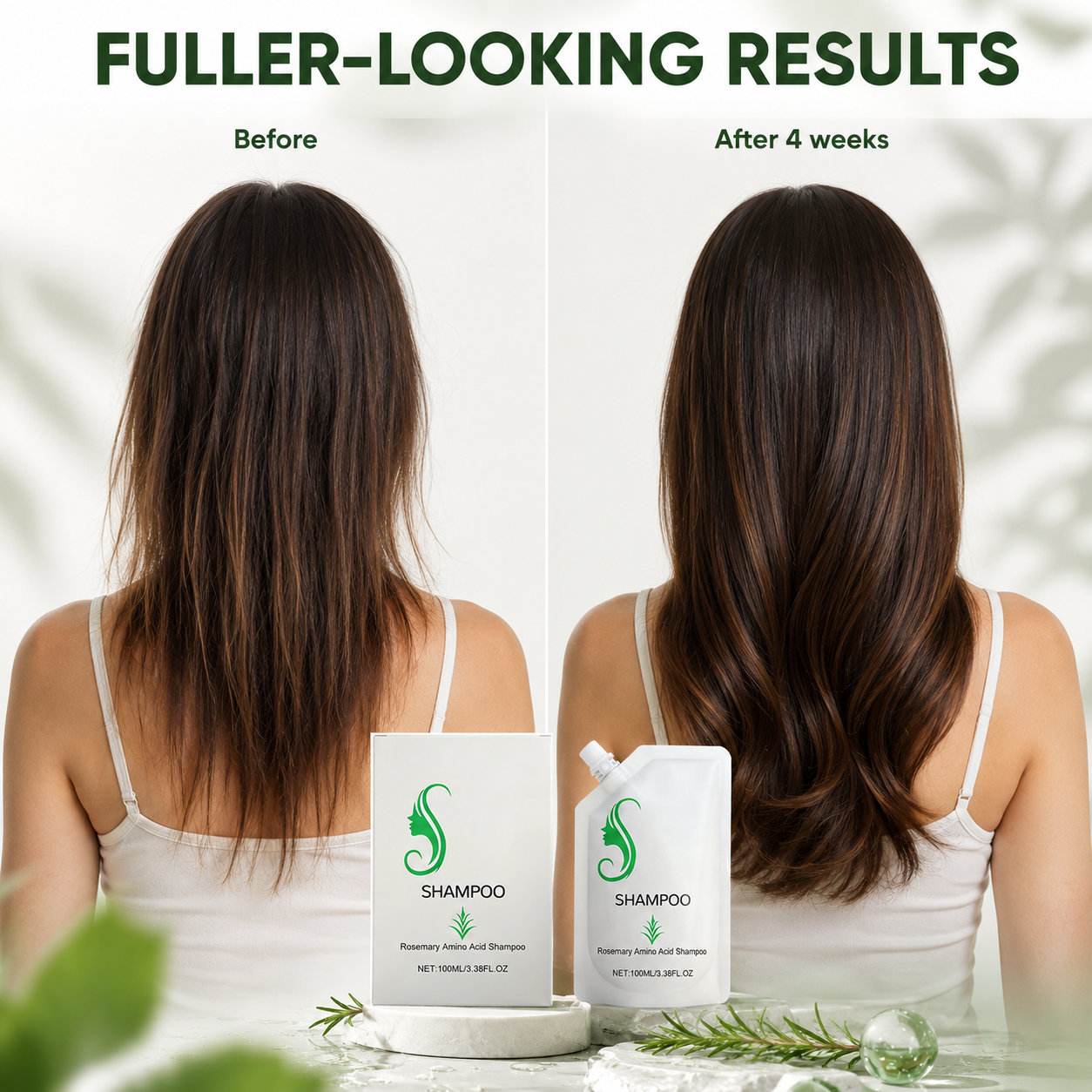 🧴✨Natural Hair Growth Shampoo Anti Hair Loss Scalp Repair Thicker Fuller Hair 🌿