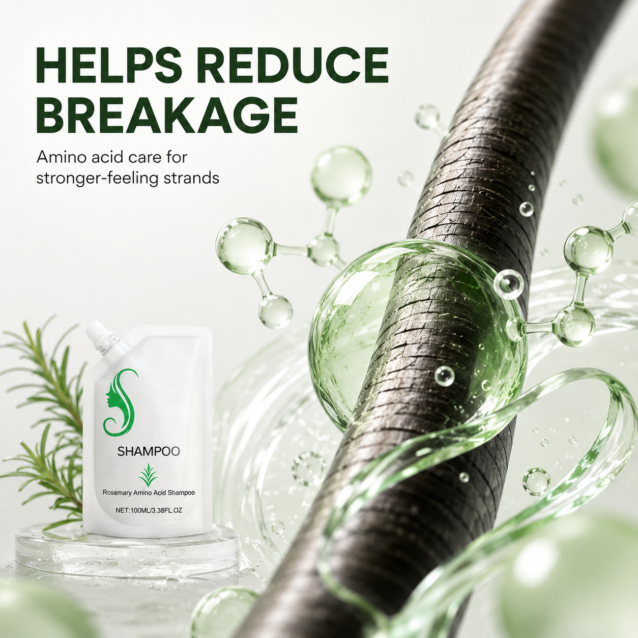 🧴✨Natural Hair Growth Shampoo Anti Hair Loss Scalp Repair Thicker Fuller Hair 🌿