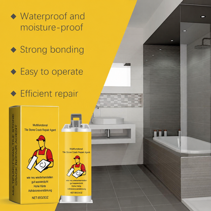 🔥🔧Quick-Drying Tile Repair Glue - Complete Tool Kit for DIY – Fix Cracks Permanently in Minutes!✨
