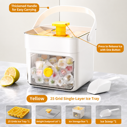 Ice Cube Maker, Ice Cubes Maker, Double Layer 50-ice Cube Maker with Easy Glide, Food-grade Plastic Storage Tray for Refrigerator, Kitchen Gadget, Utensils